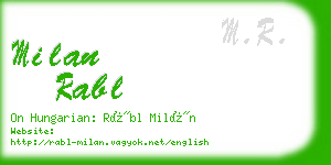 milan rabl business card